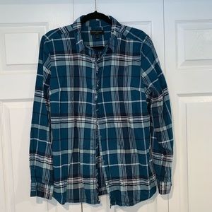 Teal Button Up Flannel